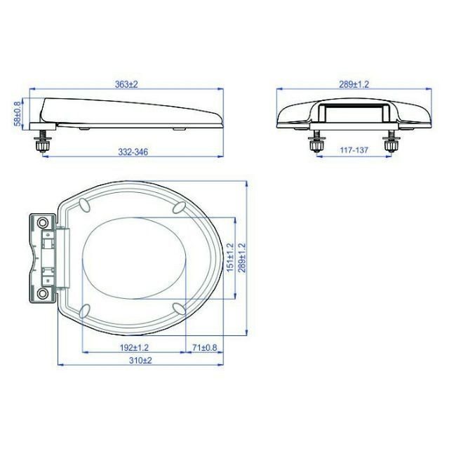 Nắp bồn cầu mini trẻ em rơi êm HA25, nhựa ABS, nắp đậy bồn cầu trường mẫu giáo