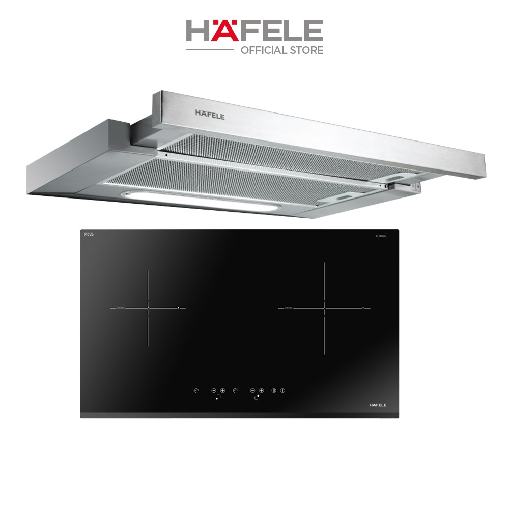 Máy Hút Mùi Âm Tủ Hafele HH-TI90D (90cm) + Bếp Từ 2 Vùng Nấu Hafele 770x450mm HC-IS772EA