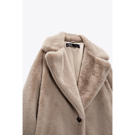 Order áo choàng ZARA xuất dư mùa đông mới của phụ nữ Áo khoác choàng lông nhân tạo | BigBuy360 - bigbuy360.vn