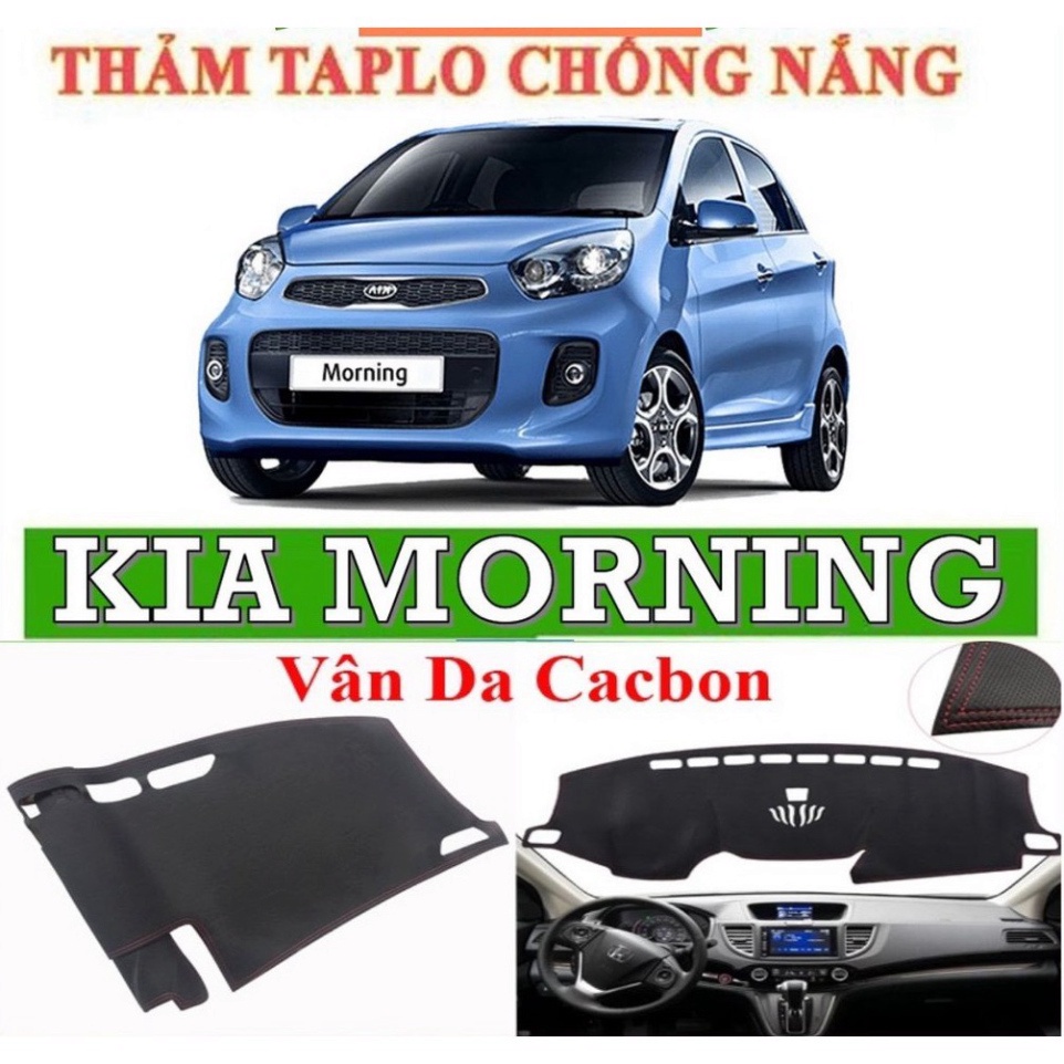 Thảm Taplo - Đủ xe KiA - Nhung hoặc Da Carbon Cacbon