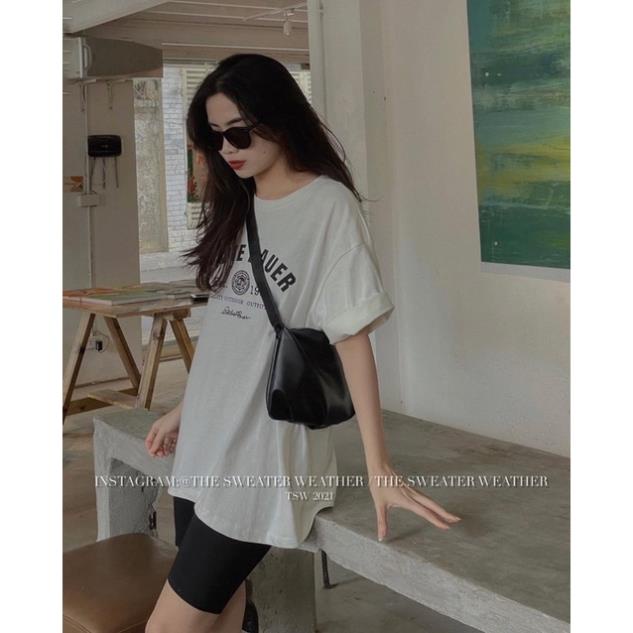 Set áo phông tay lỡ EDDi mix quần lenging đùi TTS776