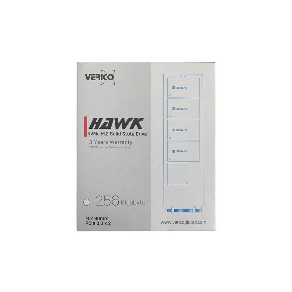 Ổ cứng SSD 256G Verico Hawk NVMe PCIe M.2 2280 hàng new chính hãng