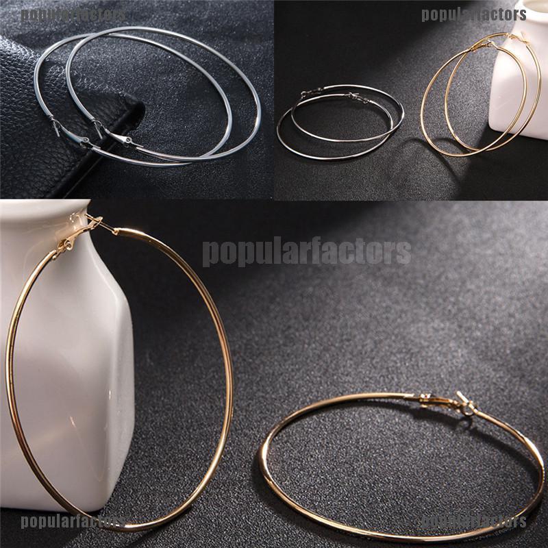 Khuyên Tai Hình Tròn Lớn Độc Đáo Thời Trang Cho Nữ