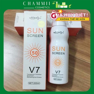 [Hàn Quốc] Xịt chống nắng trắng da toàn thân Sun Screen V7 chính hãng SPF 50+ chai 200ml