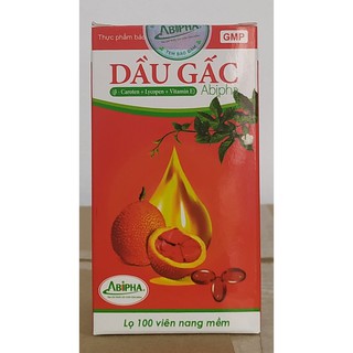 Dầu gấc Abipha - Hộp 100 viên - Tăng cường thị lực