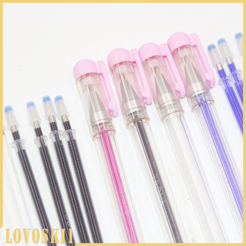 [LOVOSKI1]4 Colors Heat Erasable Pens Fabric Marking Pens with 20 Refills for Dressmaking