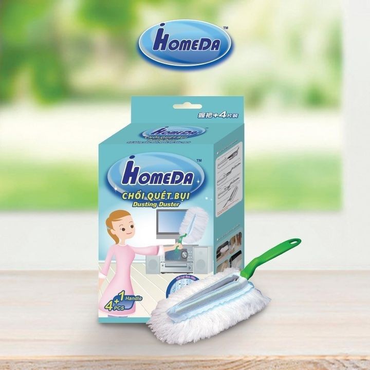 Chổi Quét Bụi Thông Minh Ihomeda (1 Cán + 4 Bông Lau) - BX1800