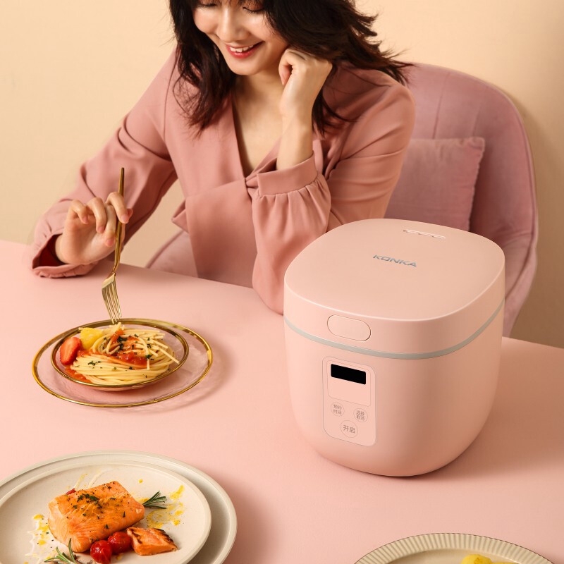 Nồi Cơm Điện KONKA Mini Màu Hồng Dễ Dàng Kiểm Soát Nhiệt Độ 2l | BigBuy360 - bigbuy360.vn