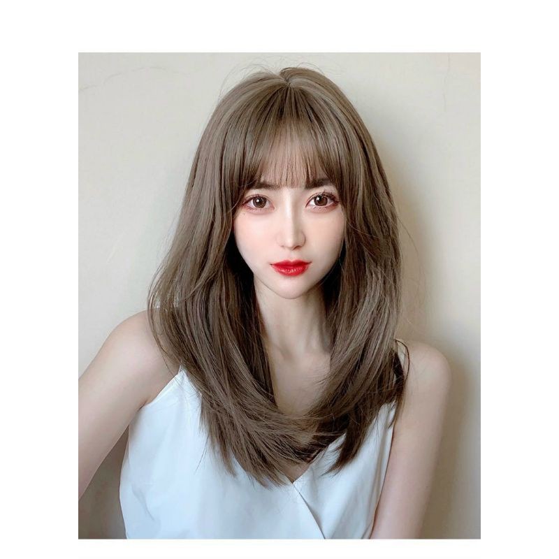 Tóc giả nguyên đầu ❤️ FREE SHIP ❤️ Nguyên đầu cúp sole tự nhiên