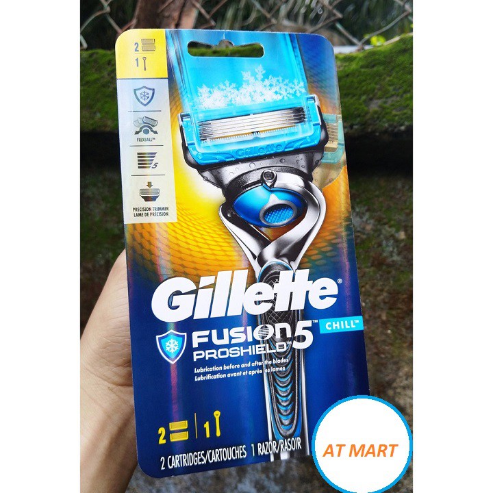 DAO CẠO Gillette fusion proshield chill ( 1 CÁN + 2 LƯỠI )