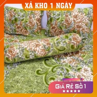 Bộ ga gối thun lạnh ( 1ga, 2 áo gối nằm, 1 áo gối ôm) (shopmh59)