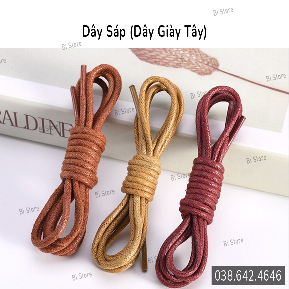 [Bảng 11 màu] Dây sáp (dây giày tây) dài 60cm, 80cm, 100cm, 120cm dành cho giày da, Dr. Martens, boots,... cổ ngắn