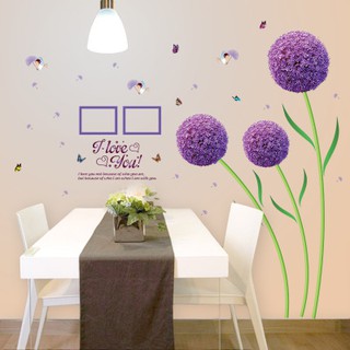 Decal dán tường tú cầu tím xinh cực xinh