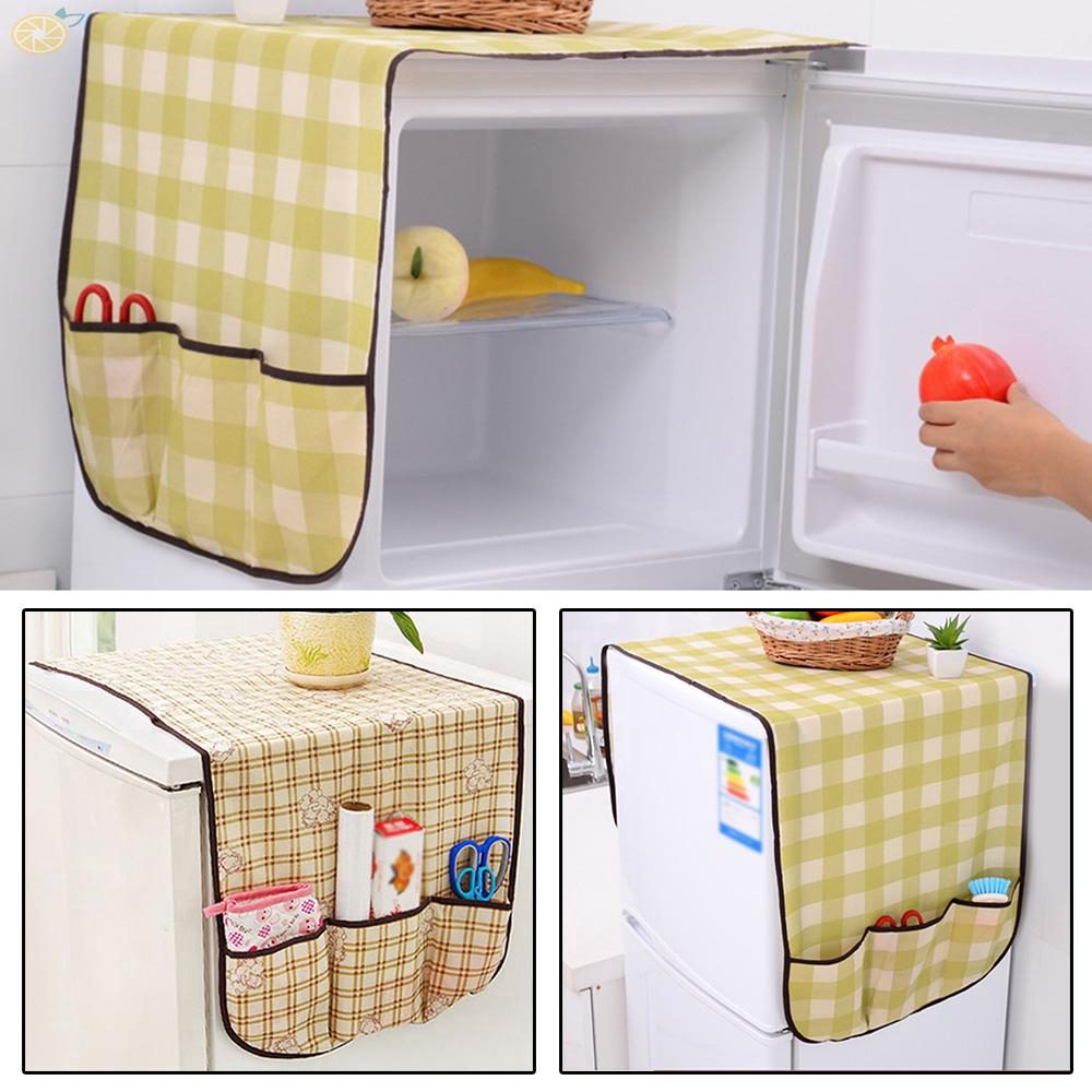 Khăn phủ đầu tủ lạnh kèm túi đựng đồ