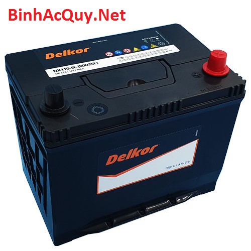 BÌNH ẮC QUY DELKOR 80D26R/L 12V 70AH