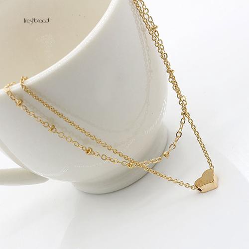 Lắc chân hai lớp mặt dây chuyền hình trái tim thời trang xinh xắn thanh lịch cho nữ | BigBuy360 - bigbuy360.vn