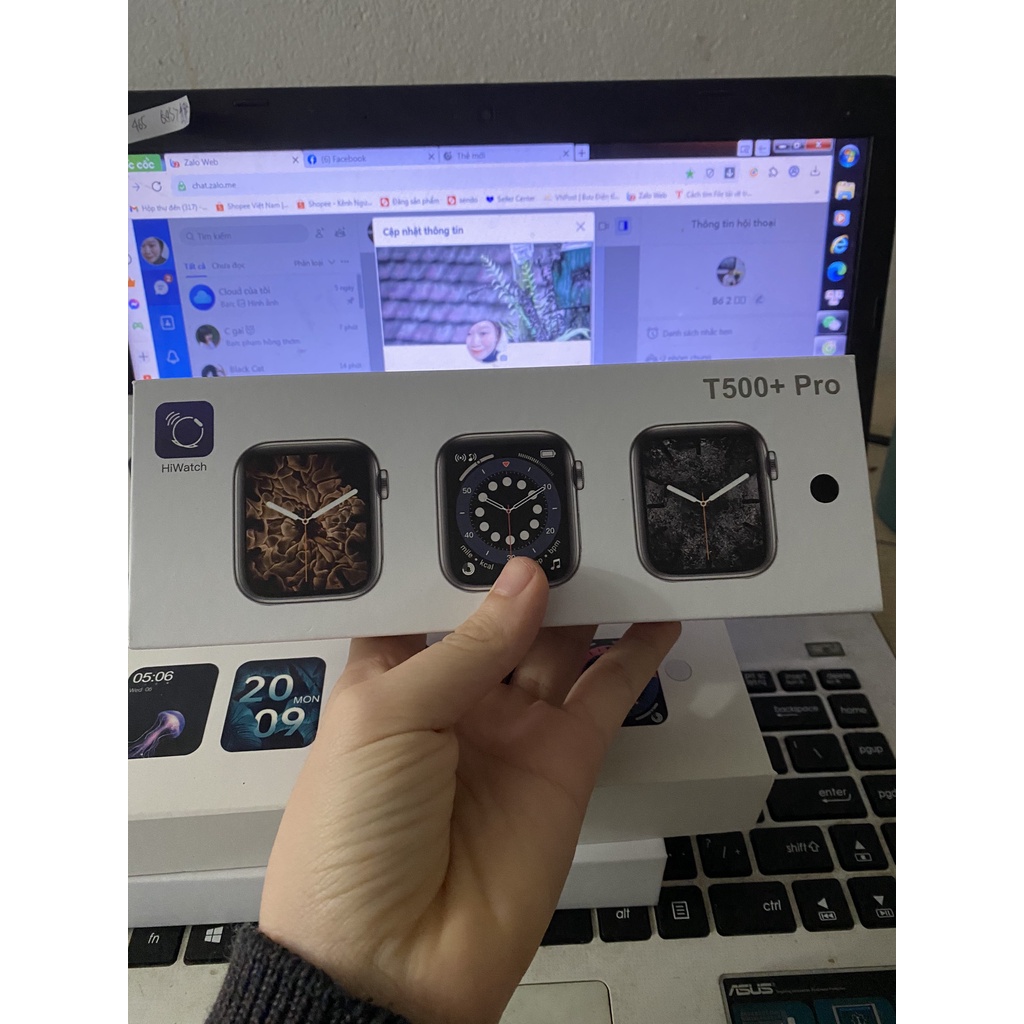 Đồng Hồ Thông Minh T500+pro series6  Thay Dây kết nối bluetooth 44mm Đo nhịp tim Chống nước siêu tiện lợi