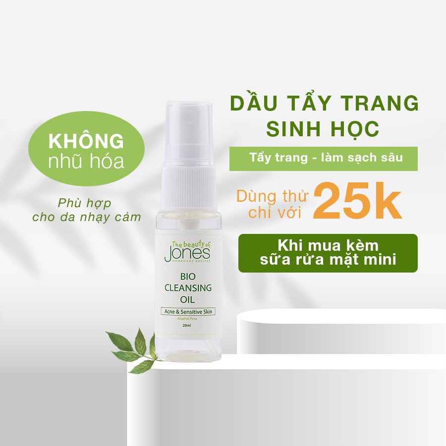 Sample Dầu tẩy trang sinh học da mụn nhạy cảm từ Squalane The Beauty of Jones