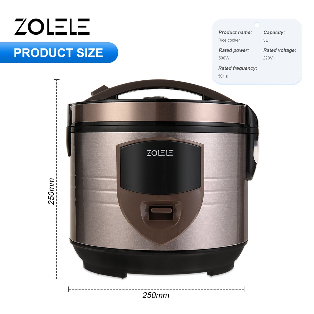 Nồi cơm điện đa năng zolele ZB501 dung tích 3L (lòng nồi 1.2L)- Hàng chính hãng