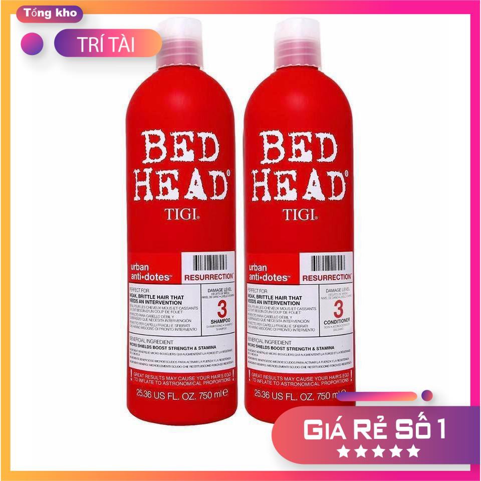 [Giá Sập Sàn] Bộ Dầu gội xả Tigi Bed Head Đỏ Phục Hồi Cấp Độ 3