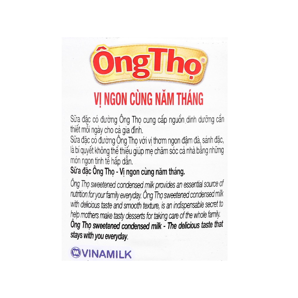 Sữa Đặc Có Đường Ông Thọ Đỏ - Hộp Thiếc 380g