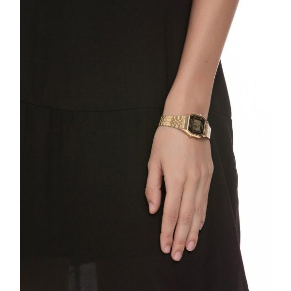 ĐỒNG HỒ NỮ CASIO LA680WGA-1DF Gold - Dây kim loại