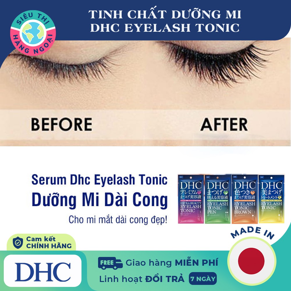 Dưỡng mi DHC Eyelash Tonic (Xua tan nỗi lo mi thưa, ngắn với khả năng làm dày, dài và chống rụng mi hiệu quả)