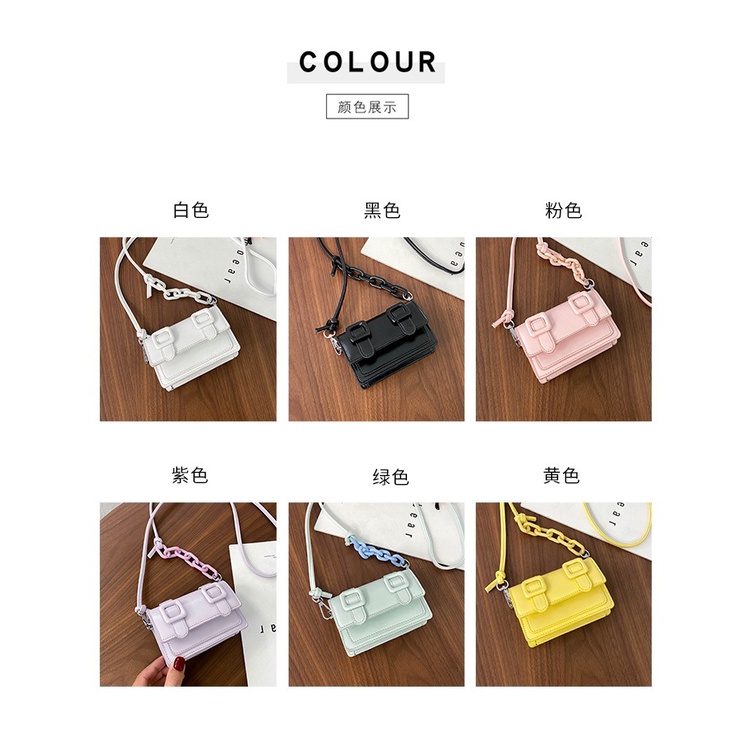 Túi Đeo Chéo Mini Màu Sắc Ngọt Ngào Thời Trang Cho Nữ