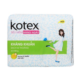 BỘ 4 GÓI KOTEX HÀNG NGÀY 40 MIẾNG Mẫu Mới nhất