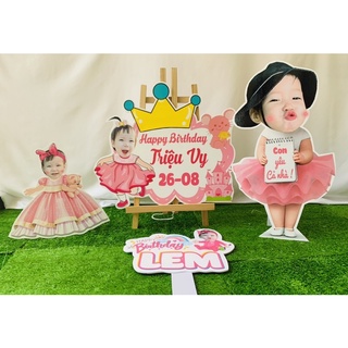 ⚡️flash sale⚡️ set chibi sinh nhật bé gái _free thiết kế theo chủ đề_set thiết kế riêng cho bé lem