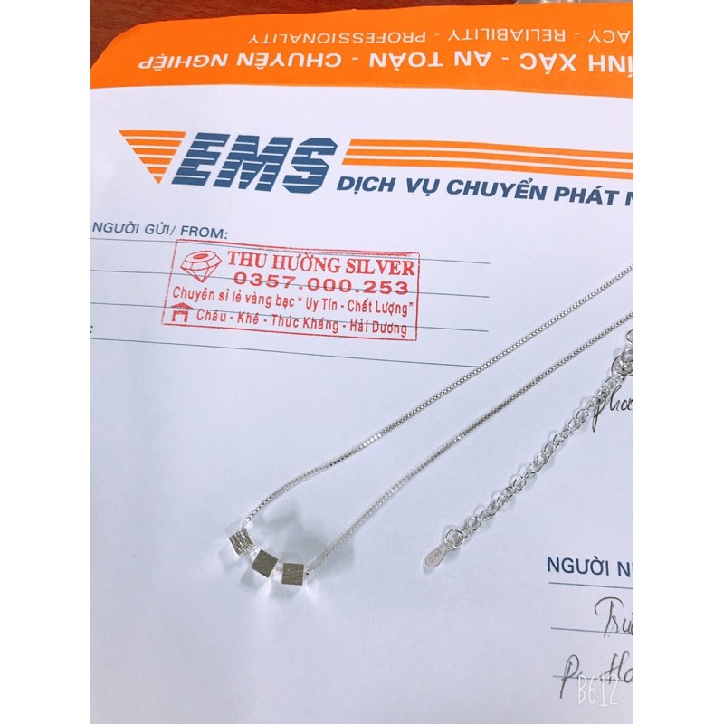 Dây chuyền nữ lập phương bạc ta cá tính sáng đẹp