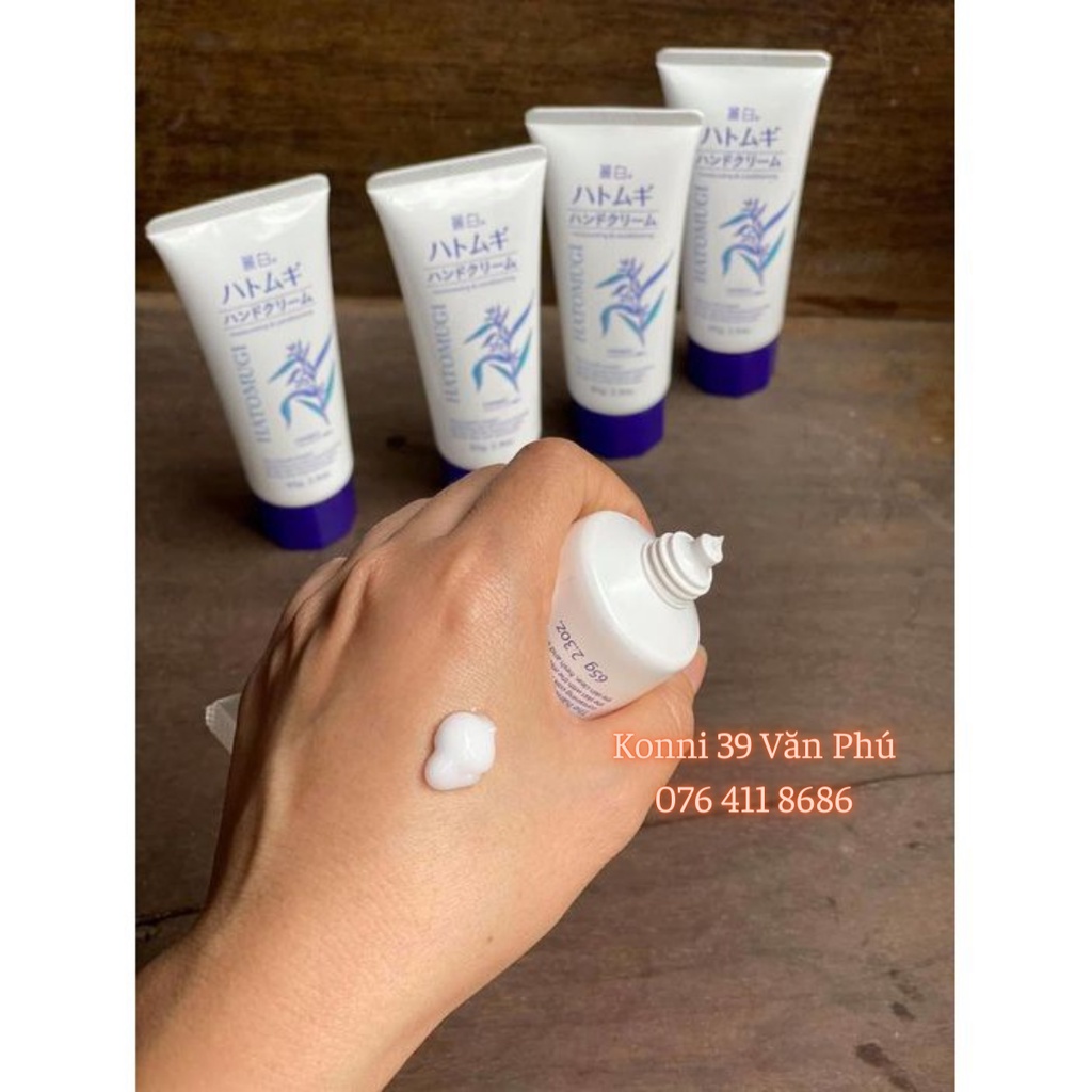 Kem dưỡng da tay Reihaku Hatomugi Hand Cream chiết xuất ý dĩ 65g Nhật bản