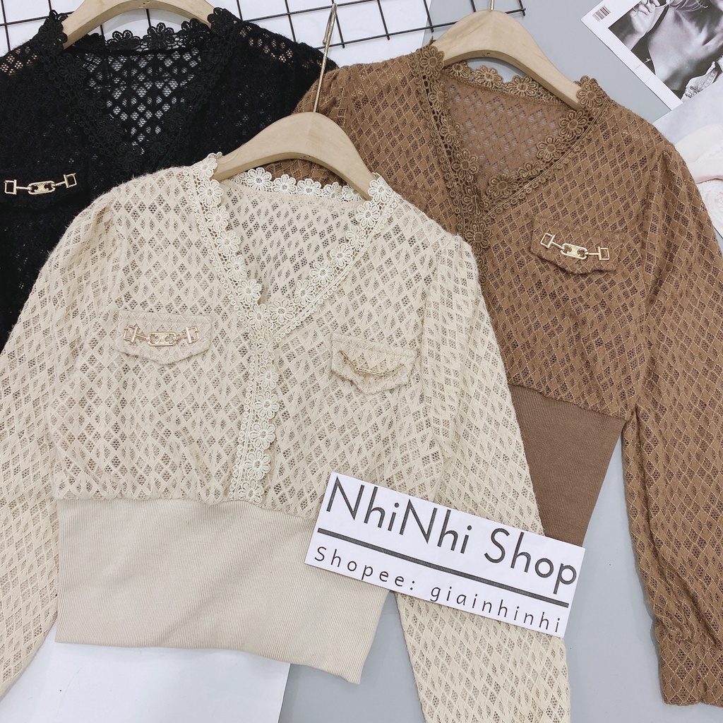 Áo ren bo gấu nắp túi cổ V bo chun dài tay hàng đẹp AS1814 - NhiNhi Shop | WebRaoVat - webraovat.net.vn