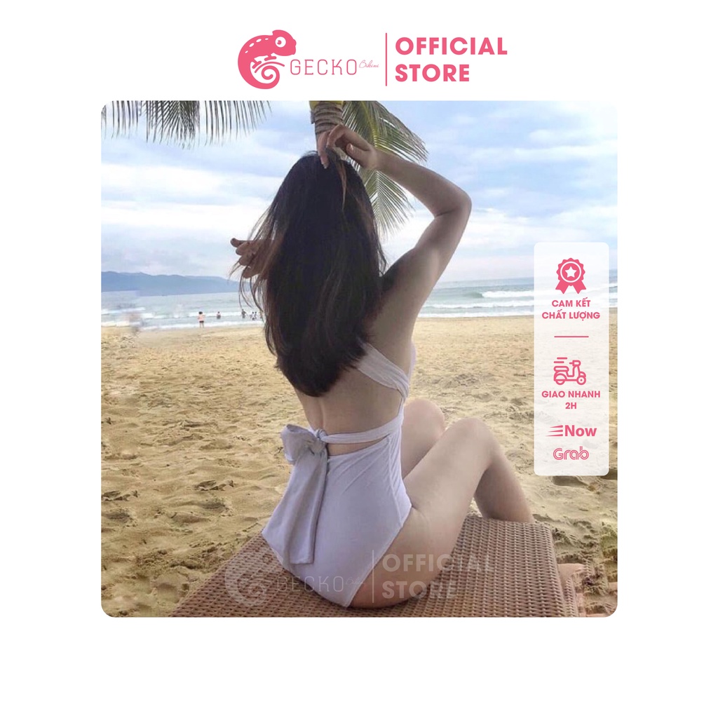 Bikini Đồ Bơi 1 Mảnh Hở Ngực Chéo Lưng GK0130 (Nhiều Màu, Ảnh Thật)