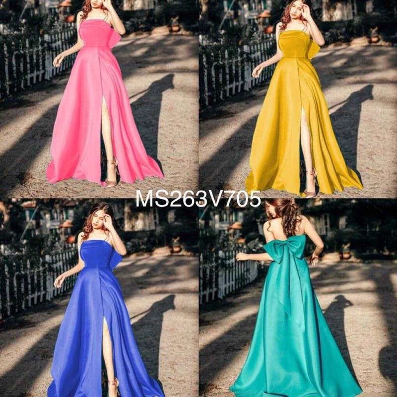 KÈM ẢNH/VIDEO THẬT ĐẦM MAXI CÚP NƠ LƯNG SIÊU TO SANG TRỌNG - CÓ SIZE M/L ĐẾN 57KG - MS263V | BigBuy360 - bigbuy360.vn