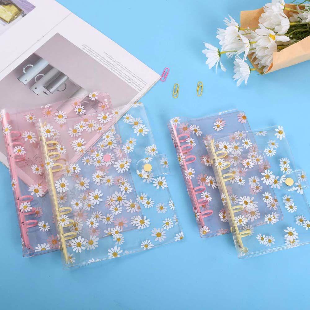 PEWANY Vỏ Bọc Sổ Tay Trong Suốt Họa Tiết Hoa Cúc Xinh Xắn