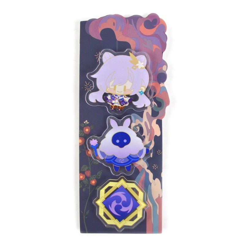 Ygt Bộ 3 Huy Hiệu Cài Áo Hình Anime Genshin Va Chạm # 1