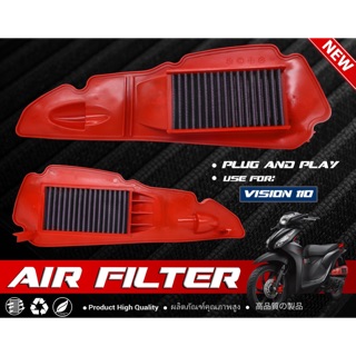 [Shop uy tín] Lọc gió đỏ lớn cho Shvn - Vision