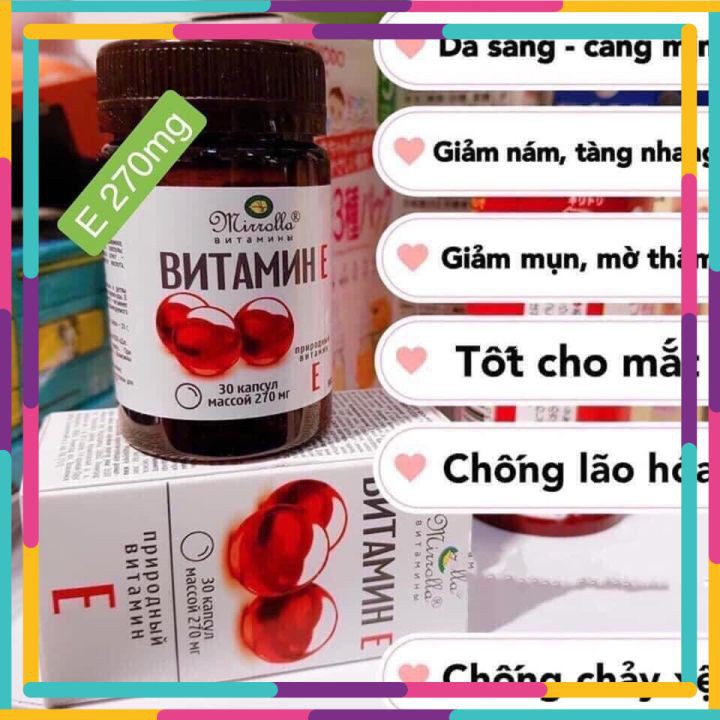 Vitamin E Đỏ Sáng Da , Mờ Thâm Nám , Da Căng Mướt , Tăng Cường Hệ Mi.ễn Dị.ch (Hàm Lượng 270mg)/50g [CHÍNH - HÃNG]