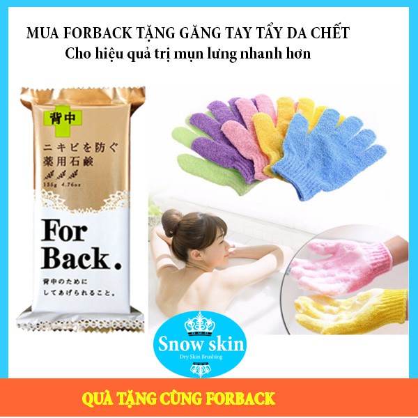 [Combo] Xà Phòng Forback &amp; Găng Tay Tắm Tạo Bọt, Tẩy Da Chết