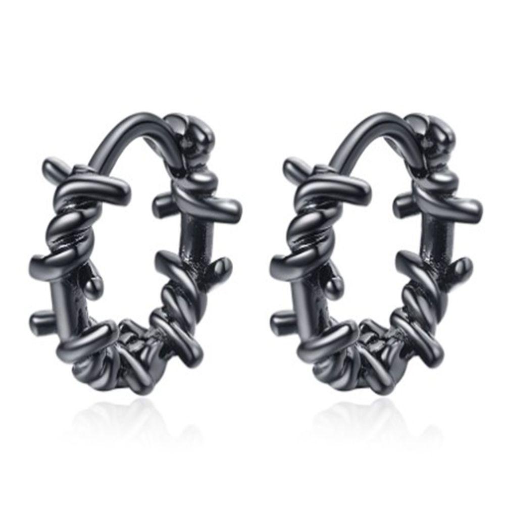 JARRED Khuyên Tai Tròn Thắt Nút Đơn Giản Thời Trang Cho Cặp Đôi