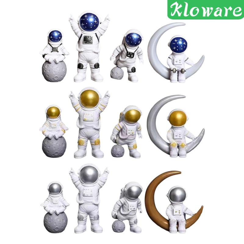 Set 4 Bức Tượng Phi Hành Gia Trang Trí Nhà Cửa