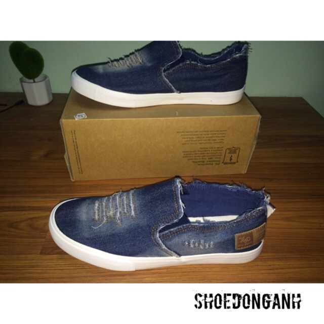 Slipon Jean nam rách