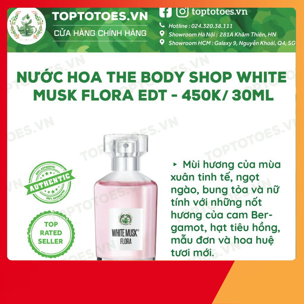 SỐC MÙA HÈ Nước hoa The Body Shop White musk/ White musk Flora/ White musk L’eau/ Black musk CHỈ HÔM NAY