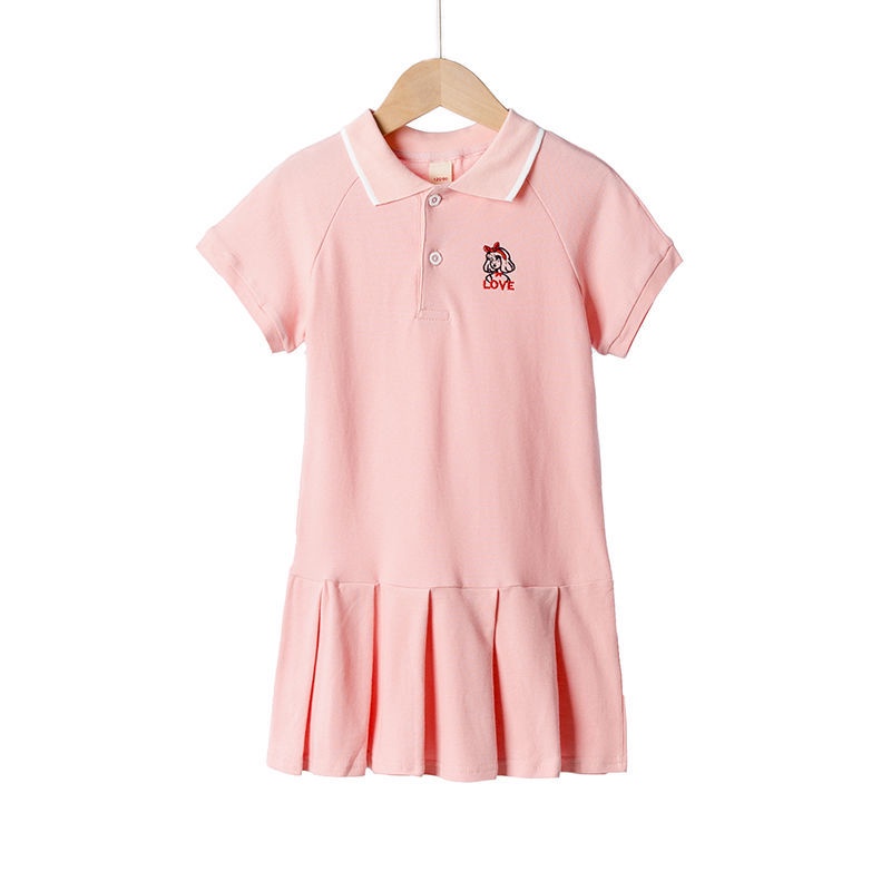 Đầm Thể Thao Polo Tay Ngắn Năng Động Thời Trang Cho Bé Gái