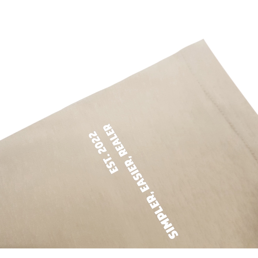 Áo Thun Unisex Undo Identify Màu Beige 100% Cotton - Local Brand Chính Hãng