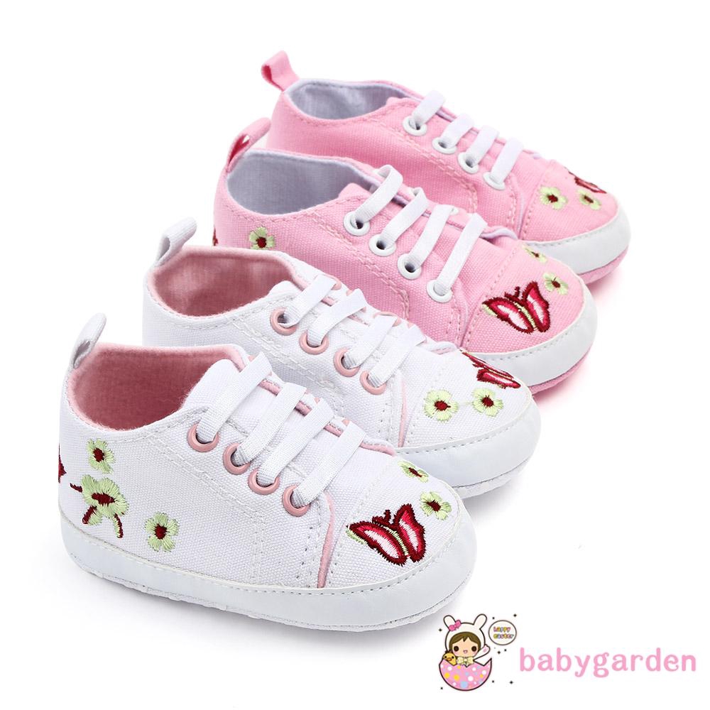 ღ♛ღNewborn Baby Girl Canvas Soft Sole  Anti-Slip  Sneakers Shoes 0-18M