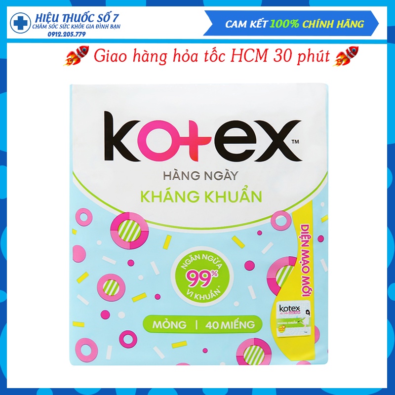 Băng vệ sinh Diana, Kotex dùng hàng ngày, khô thoáng, siêu thấm, kháng khuẩn(có cánh/không cánh)