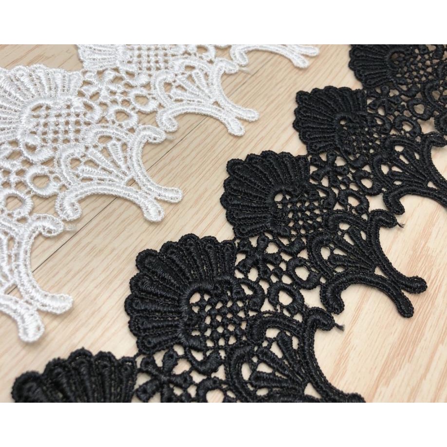 Cuộn Dây Ren Polyester Hòa Tan Trong Nước Dài 1 Yard Dùng Trang Trí Tiệc Cưới DIY