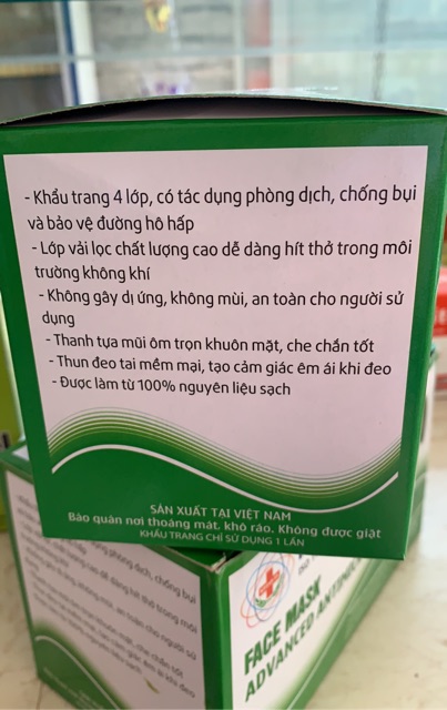 Khẩu trang y tế 4 lớp Khánh An Kháng khuẩn hộp 50 cái | BigBuy360 - bigbuy360.vn